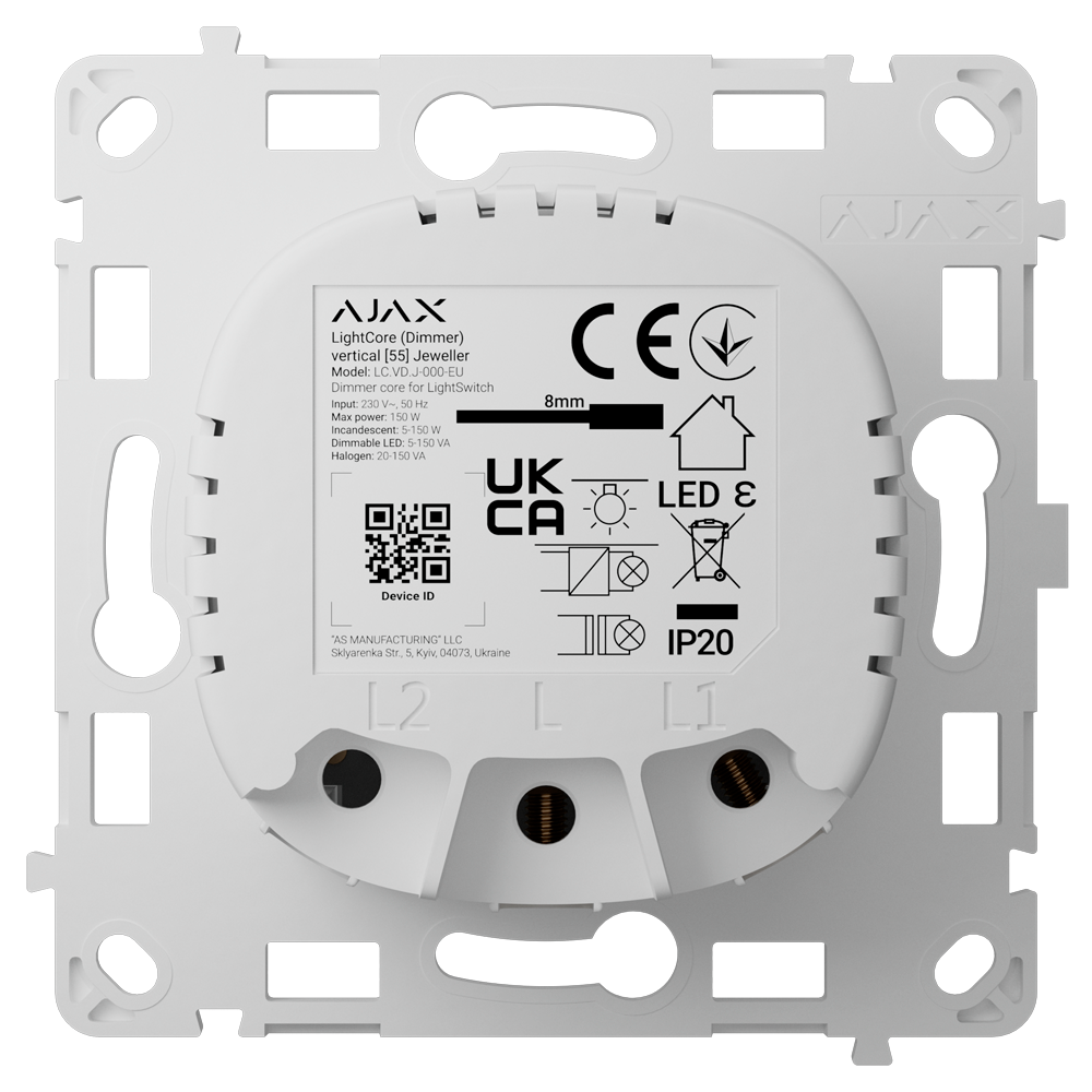 Relé interruptor de luz inteligente regulable – AJ-LIGHTCORE-DIMMER-VERT