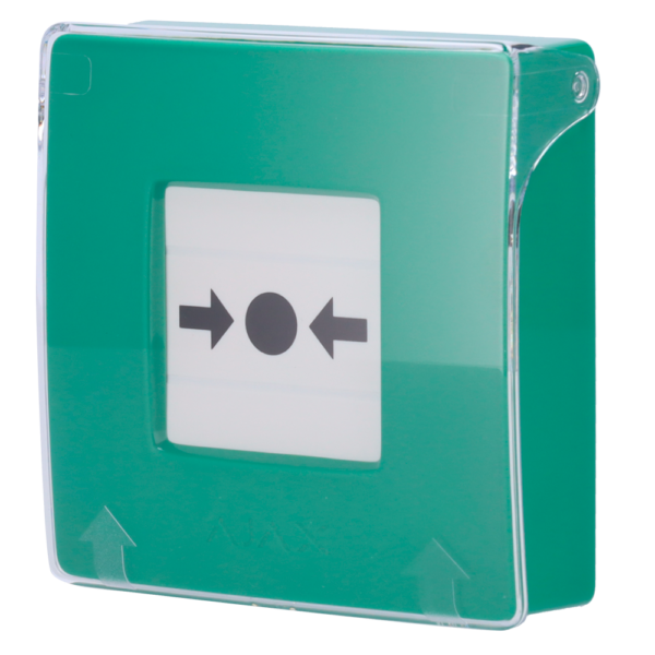 Botón manual de alarma de incendio verde - AJ-MANUALCALLPOINT-GREEN