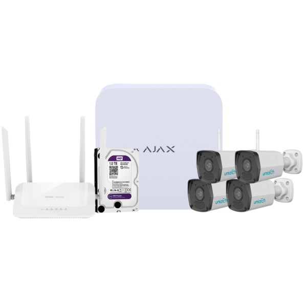 Kit de videovigilancia Ajax - AJ-NVRKIT108B-2W