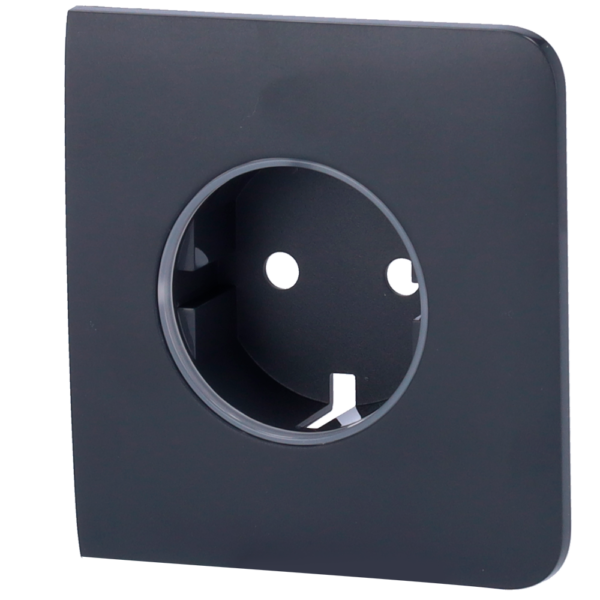 Tapa lateral para enchufe básico tipo F - AJ-SIDECOVER-GRA
