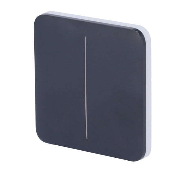 Panel táctil para interruptor de luz doble - AJ-SOLOBUTTON-2G-GRA