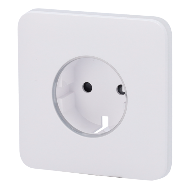 Tapa frontal para enchufe inteligente tipo F - AJ-SOLOCOVER-SMART-W