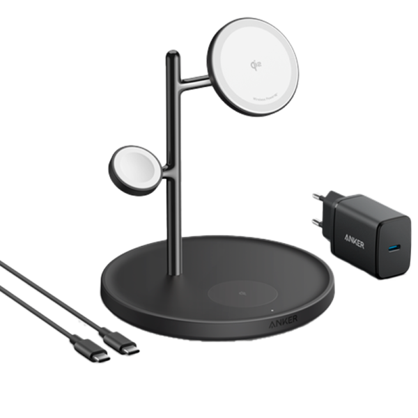 Cargador inalámbrico 3 en 1 Anker - ANK-SWCHARGER-3-IN-1-B