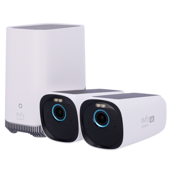 Kit 2 Cámaras 4K solar + 1 HomeBase 3 - EUFY-CAM3-S330
