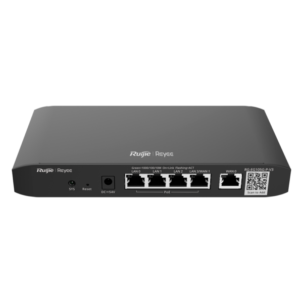 Reyee Router PoE Controlador Cloud - RG-EG105G-P-V3
