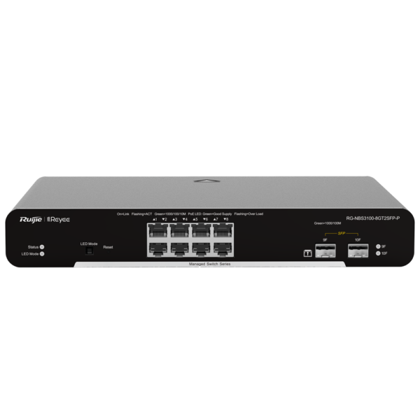 Reyee Switch PoE Cloud Capa 2 - RG-NBS3100-8GT2SFP-P