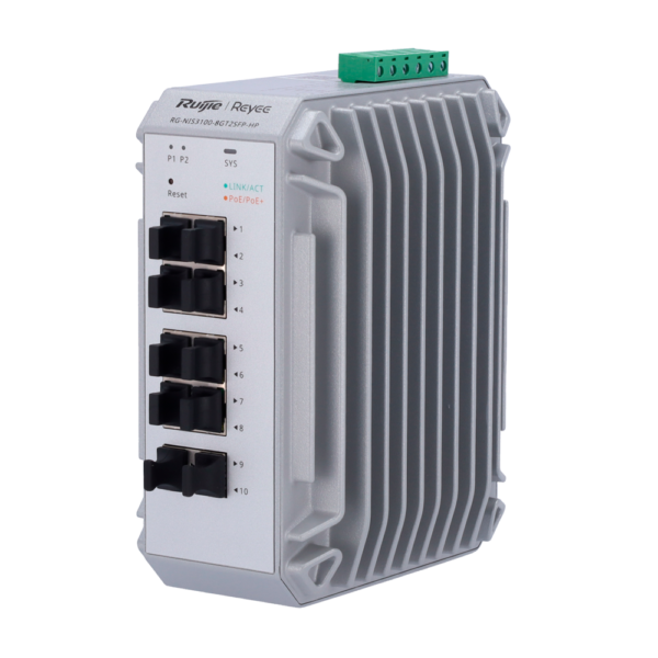 Reyee Switch Industrial PoE Cloud Capa 2 - RG-NIS3100-8GT2SFP-HP