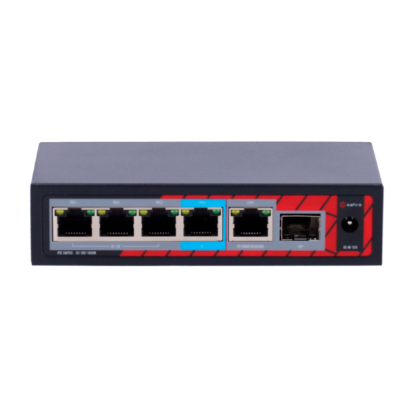 Safire Indoor POE extender Switch - SF-POE-EXT0604-GF-60