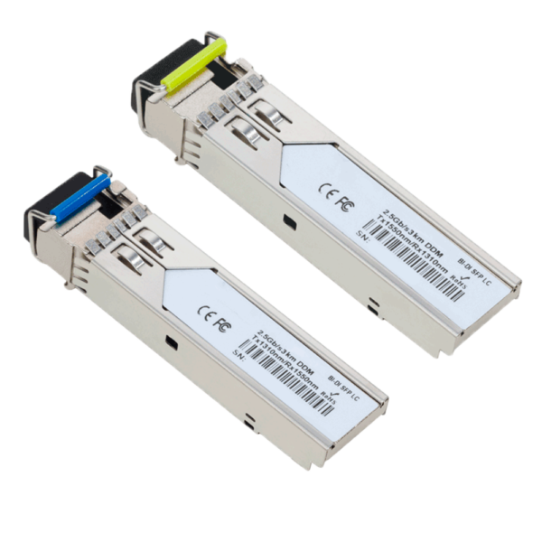 Pareja de módulos transceptores SFP Industriales - SFP-2.5G-TR1513LX-3SMF-LC-I