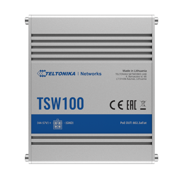 Teltonika Switch PoE No gestionable Industrial - TK-TSW100