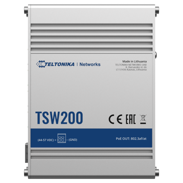 Teltonika Switch PoE No gestionable Industrial - TK-TSW200