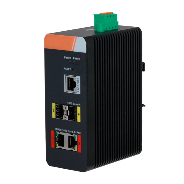 Switch PoE X-Security Carril DIN - XS-SWI0402HIPOE-MGF-120-DIN