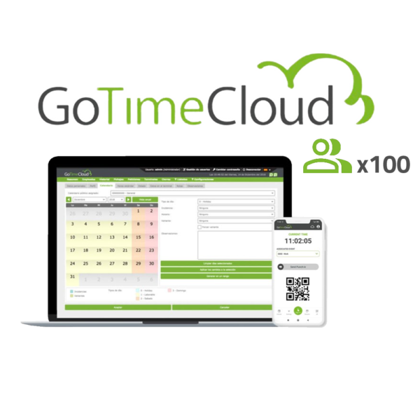 Licencia nube control de presencia - ZK-GOTIMECLOUD-100