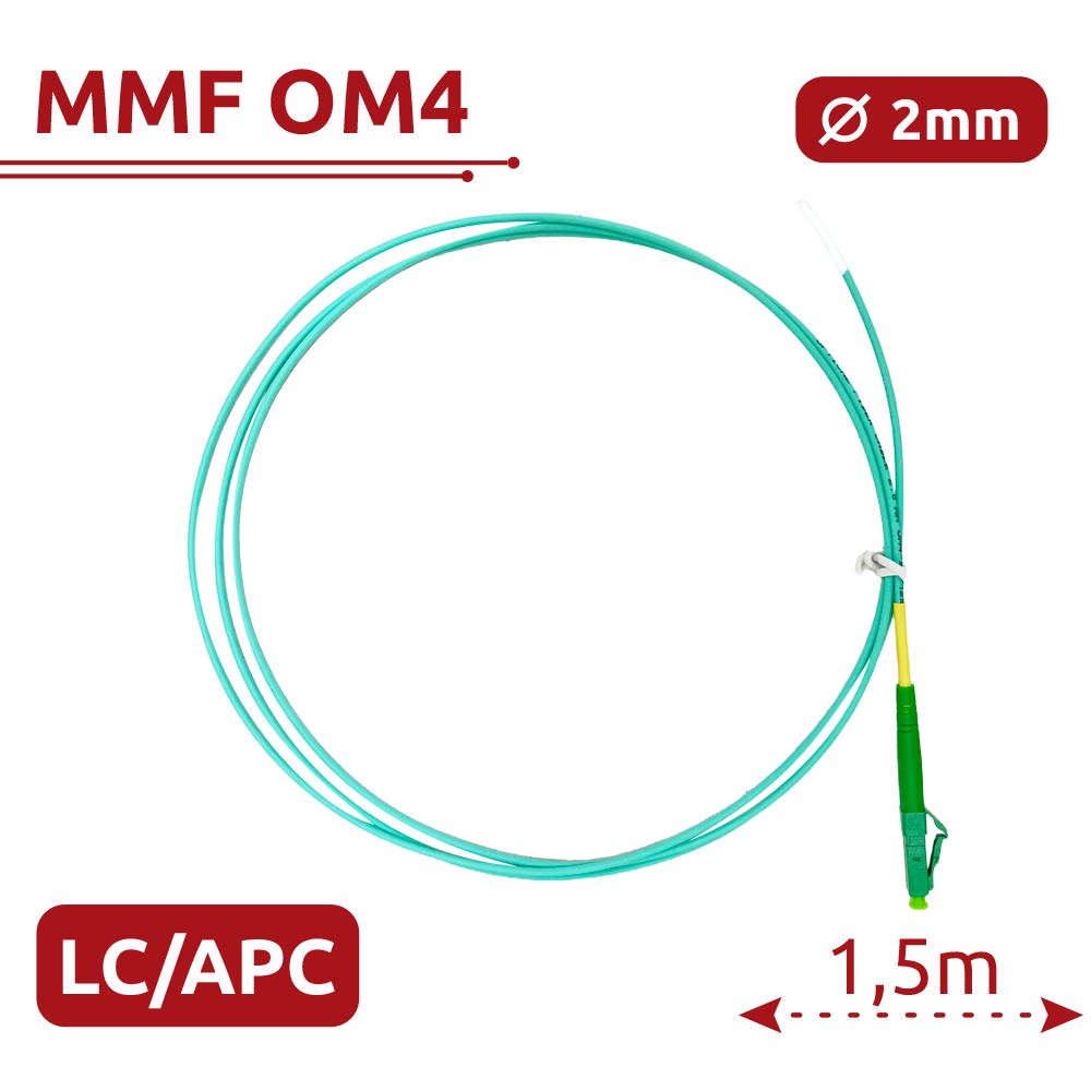 Pigtail de fibra óptica – SF-LC-APC-OM4-0015M-D20-A