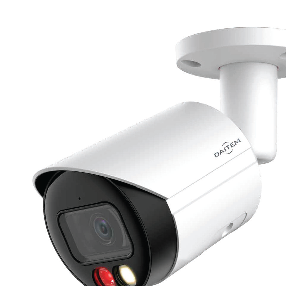 Cámara tubular IR/LED 30m, focal 2,8, micro integrado, IA, negra