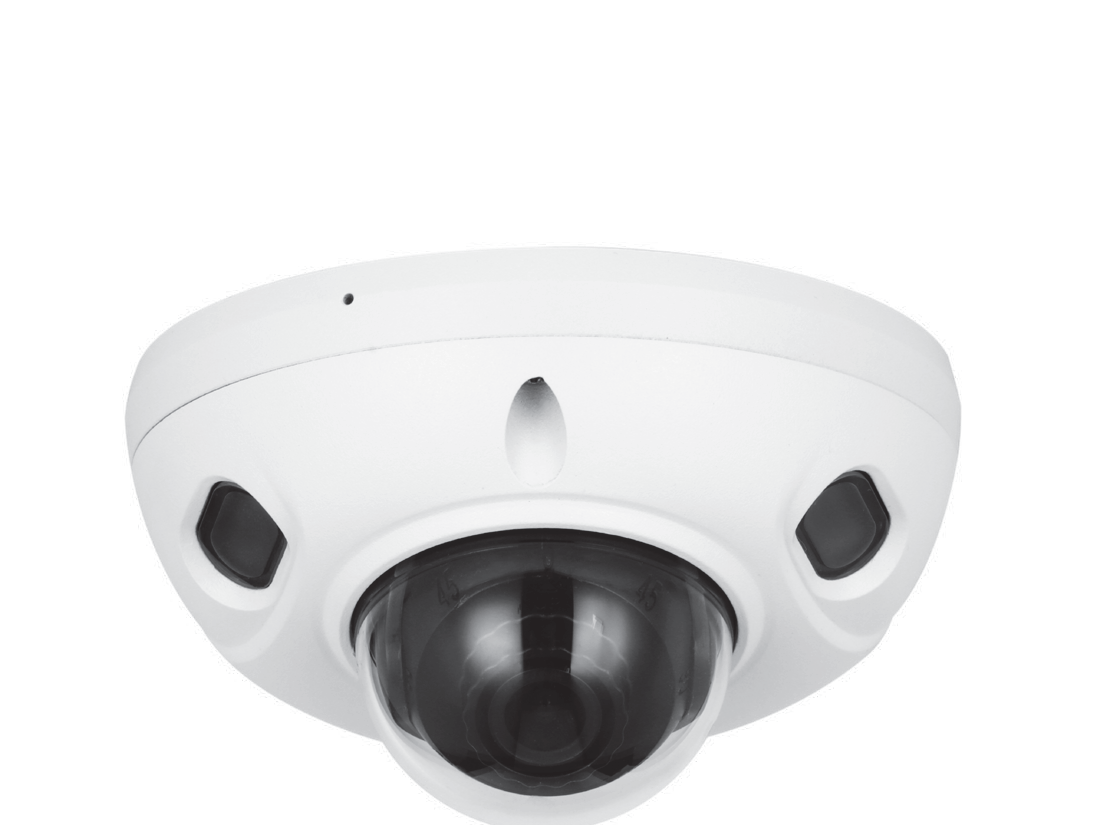 Cámara domo mini exterior 5 MPx IA Blanca