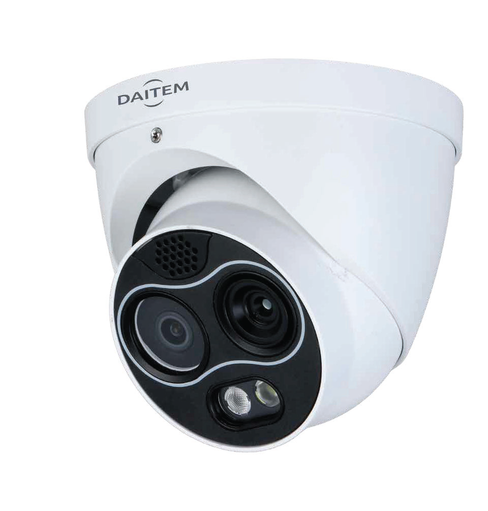 Cámara torreta híbrida térmica, focal 3, medición de temperatura, 4 MPx