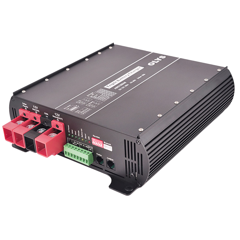 Cargador de batería 3 en 1 – AC, DC y Solar MPPT (ABS-126040)