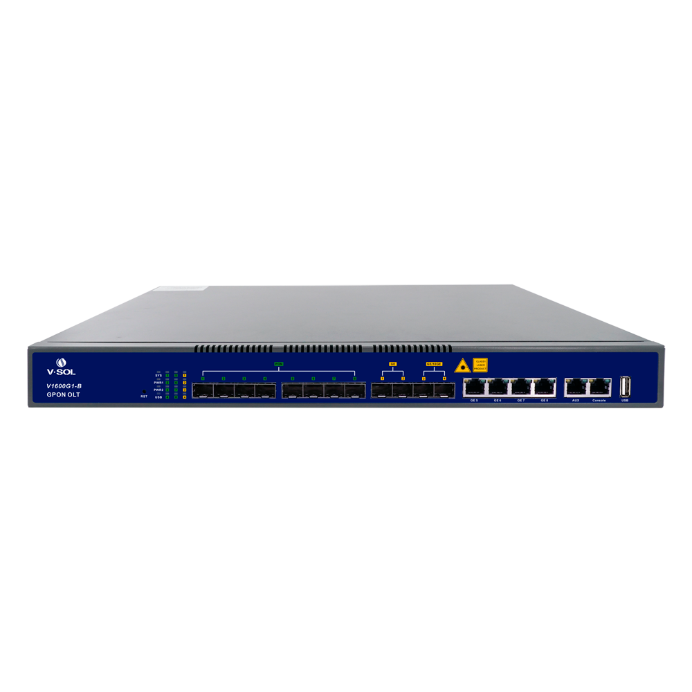 V-SOL 8 Puertos Pon Gpon OLT – 4 Puertos RJ45 GE + 2 SFP/GE + 2SFP+ (VSOL-V1600G1-B)