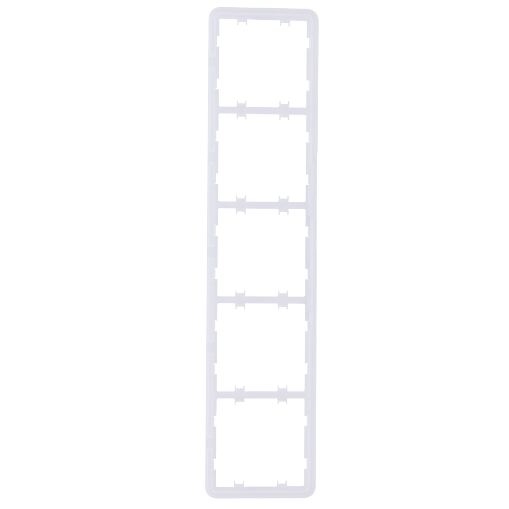 Marco vertical para cinco dispositivos – Compatible con 2 x AJ-SIDEBUTTON-…-VERT (AJ-FRAME-5-VERT)