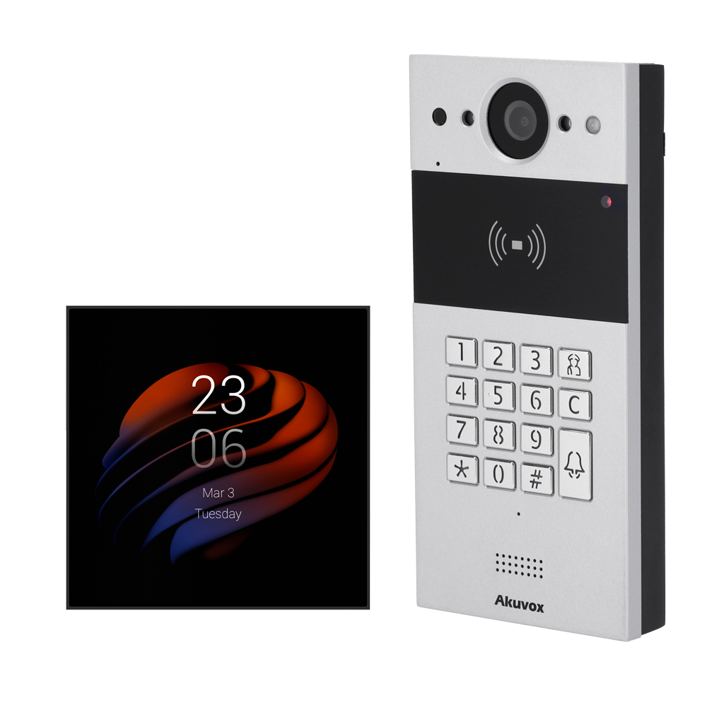 Kit de domótica y videoportero Android – IP & WiFi | Placa y monitor (AK-KIT-R20KPS51-POE)