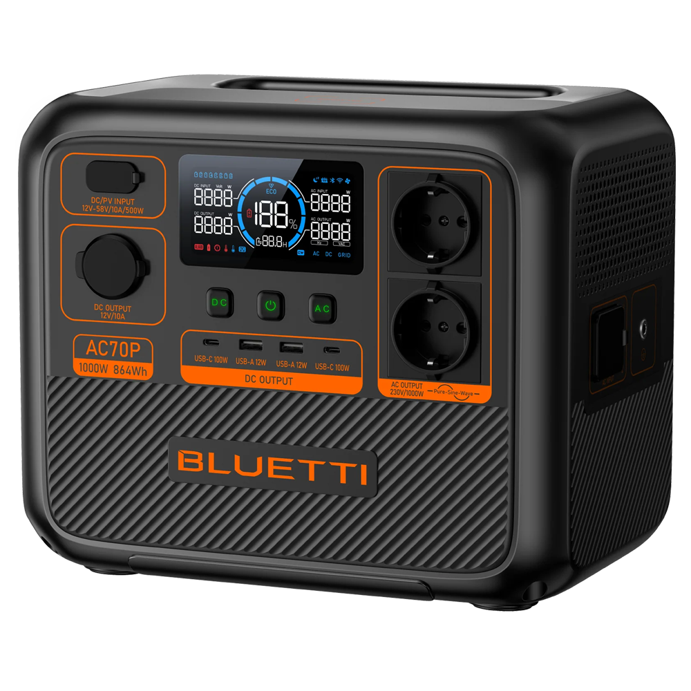 Batería portátil Bluetti – Gran capacidad 864Wh (BL-AC70P)