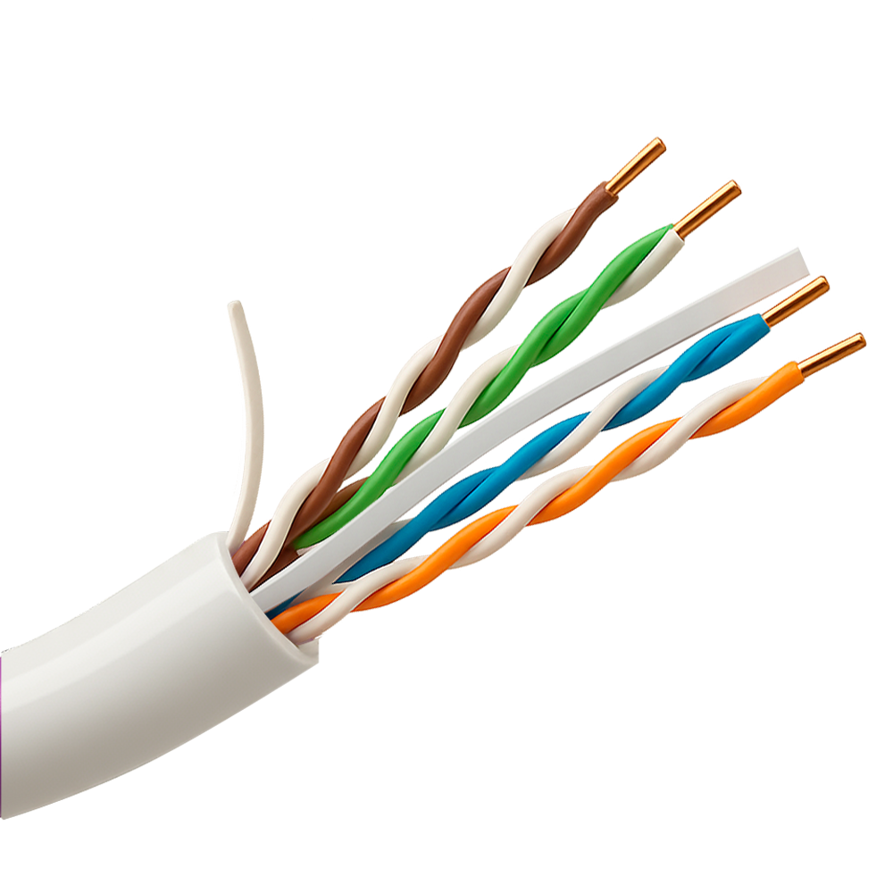 Uniview cable UTP categoría 6 – Conductor OFC,100% cobre (UV-UTP6-500-BC24AWG-DCA-R-W)