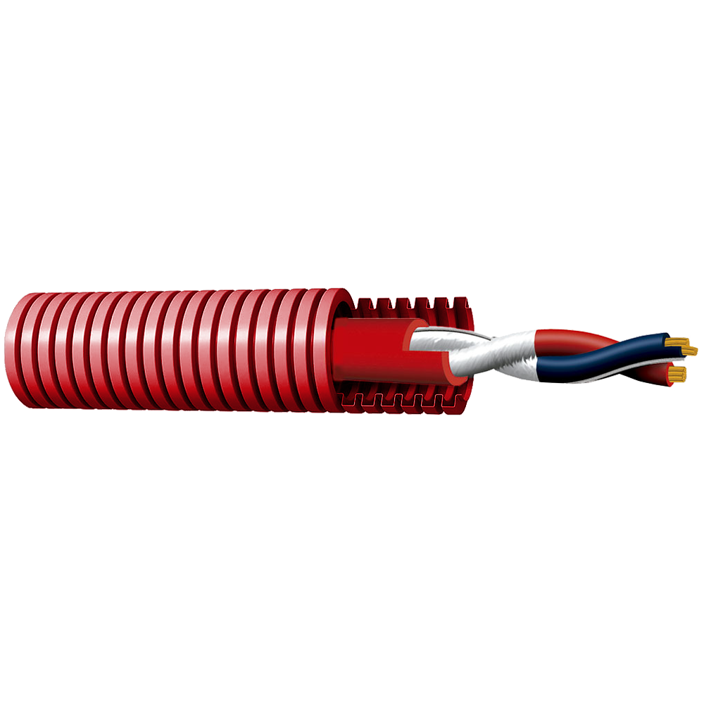 Bobina de cable trenzado apantallado – Con tubo corrugado (FRC10P-100-C)
