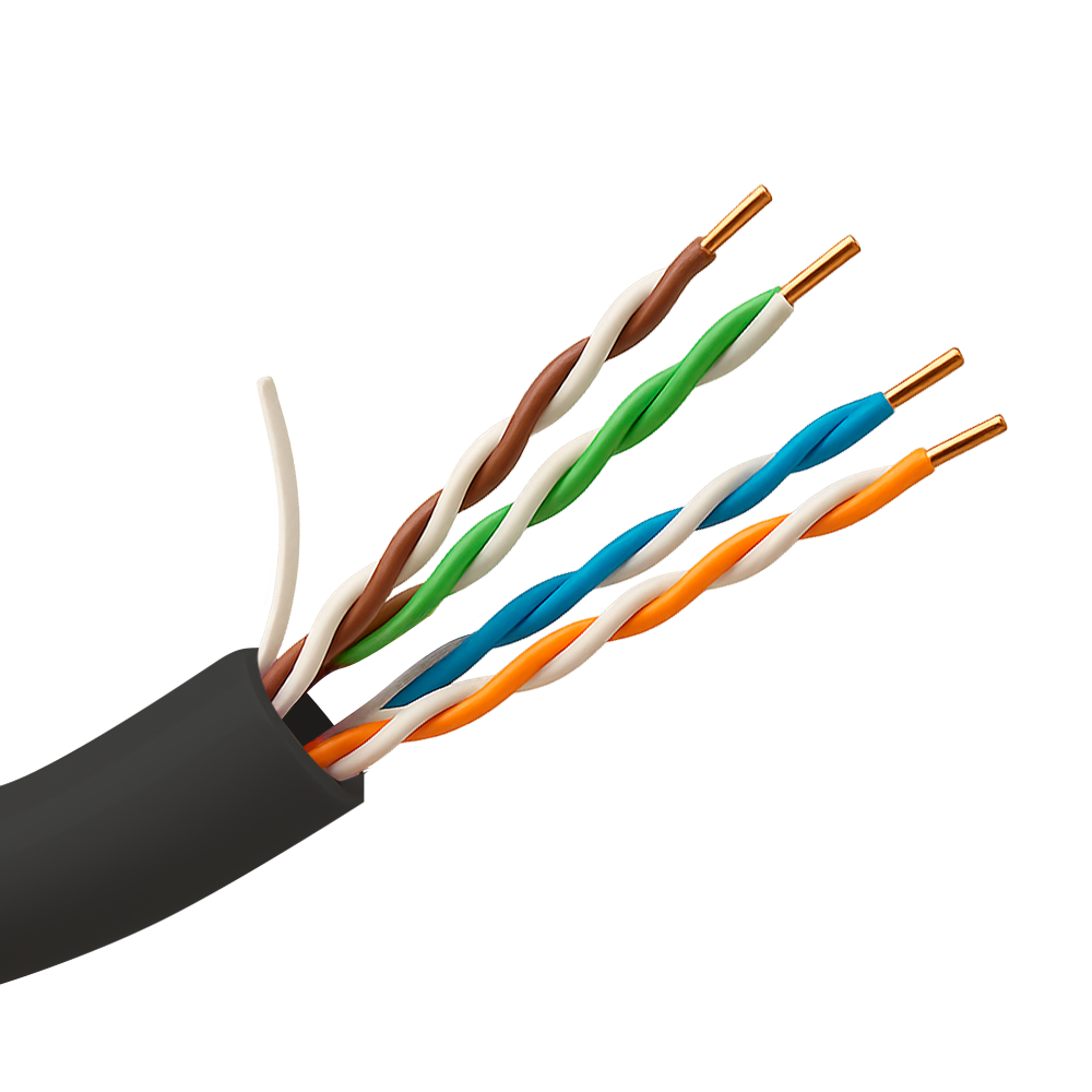 Cable UTP Categoría 5E – Conductor CCA 24AWG (UV-UTP5E-305-OUTDOOR)